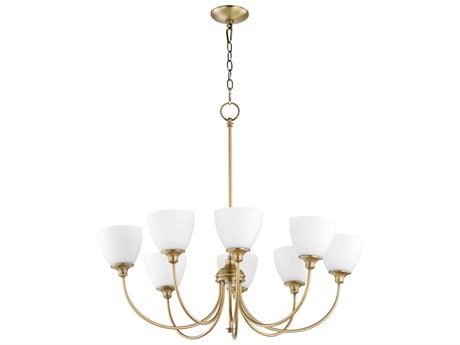 Quorum Celeste 8-Light Aged Brass Chandelier