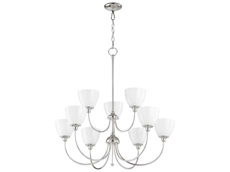 Quorum Celeste 9-Light Polished Nickel Tiered Chandelier