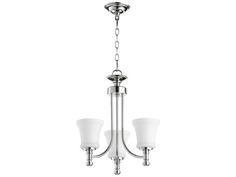 Quorum Rossington 3-Light Polished Nickel Chandelier