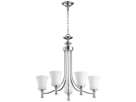 Quorum Rossington 5-Light Polished Nickel Chandelier