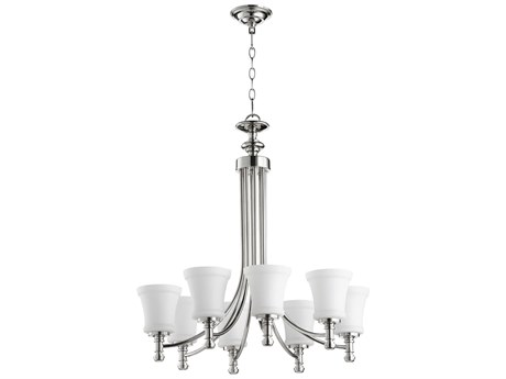 Quorum Rossington 8-Light Polished Nickel Chandelier