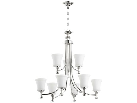Quorum Rossington 9-Light Polished Nickel Chandelier