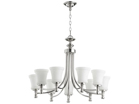 Quorum Rossington 9-Light Polished Nickel Chandelier