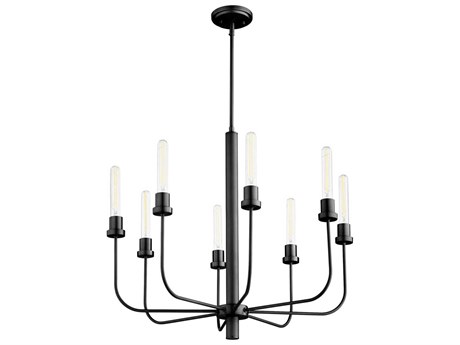 Quorum Sheridan 8-Light Matte Black Chandelier