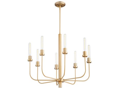 Quorum Sheridan 8-Light Aged Brass Chandelier