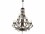 Quorum Rio Salado 15" Wide 4-Light Toasted Sienna With Mystic Silver Brown Crystal Candelabra Chandelier  QM6157444
