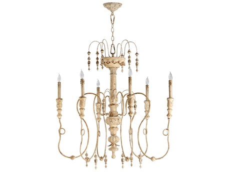 Quorum Salento 6-Light Persian White Candelabra Chandelier