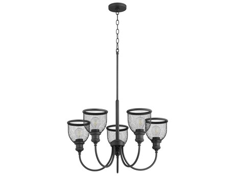 Quorum Omni 5-Light Noir Black Bell Chandelier