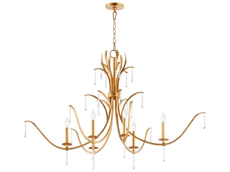 Quorum Majesty 6-Light Gold Leaf Candelabra Chandelier