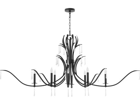 Quorum Majesty 8-Light Matte Black Island Pendant