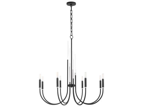 Quorum Summit 8-Light Textured Black Candelabra Chandelier