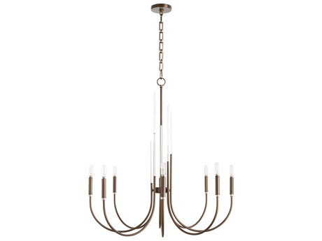 Quorum Summit 8-Light Dark Brass Candelabra Chandelier