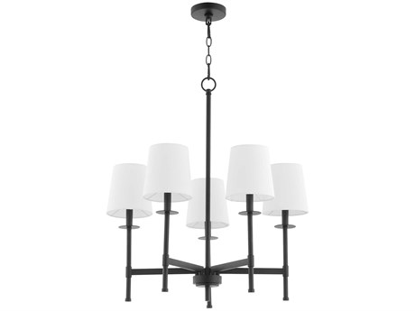 Quorum Belshaw 5-Light Matte Black Candelabra Chandelier