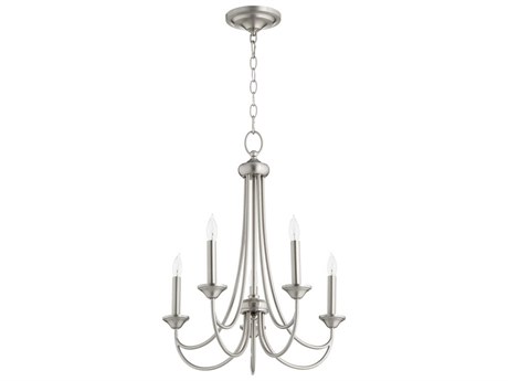 Quorum Brooks 5-Light Satin Nickel Candelabra Chandelier