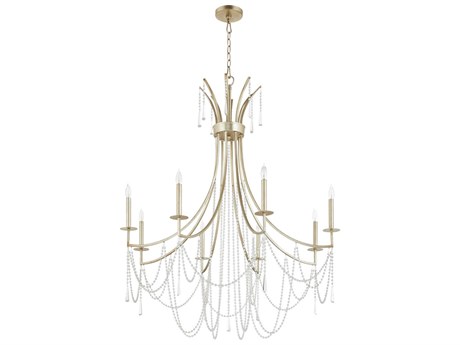 Quorum Malin 8-Light Antique Silver Candelabra Chandelier