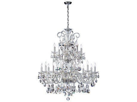 Quorum Bohemian Katerina 18-Light8-Light Chrome Crystal Candelabra Tiered Chandelier