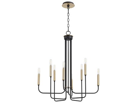 Quorum Hope 8-Light Noir With Aged Brass Black Candelabra Chandelier