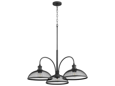 Quorum Omni 3-Light Noir Black Bowl Chandelier
