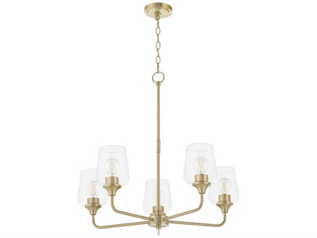 Quorum Raymond 5-Light Aged Brass Chandelier