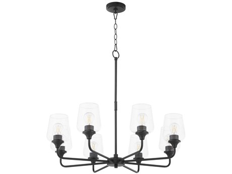 Quorum Raymond 8-Light Matte Black Chandelier