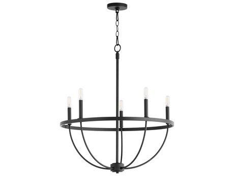 Quorum Tribute 5-Light Matte Black Candelabra Chandelier