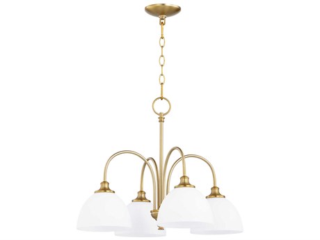 Quorum Celeste 4-Light Aged Brass Chandelier