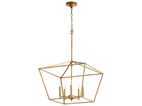 Quorum Gabriel 5-Light Gold Leaf Candelabra Chandelier