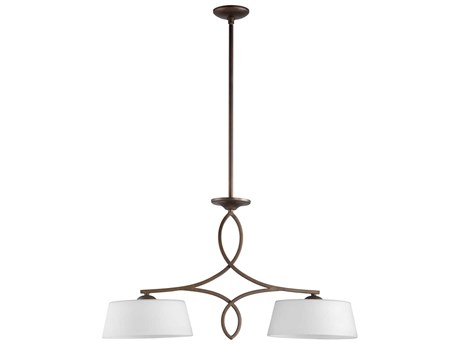 Quorum Willingham 2-Light Oiled Bronze Island Pendant