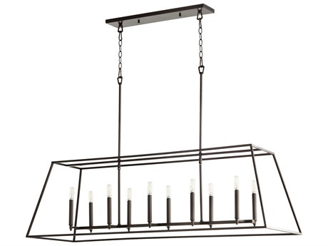 Quorum Gabriel 10-Light Oiled Bronze Island Pendant
