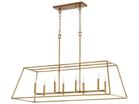 Quorum Gabriel 8-Light Gold Leaf Island Pendant