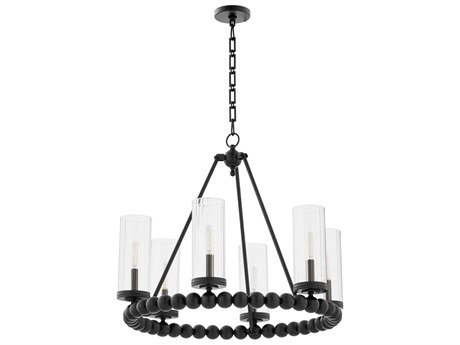 Quorum Lee Boulevard 6-Light Matte Black Cylinder Chandelier