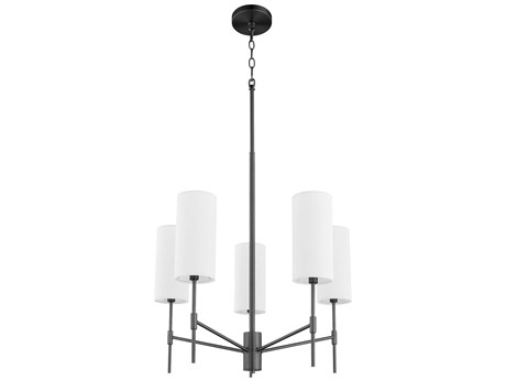 Quorum Hamilton 5-Light Matte Black Cylinder Chandelier
