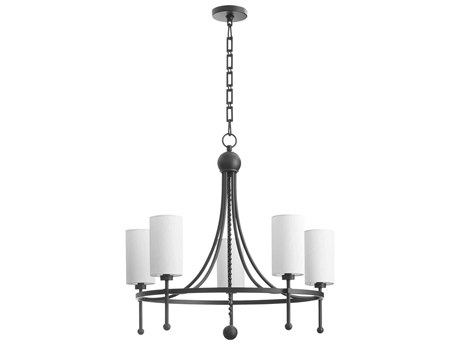 Quorum Lee Boulevard 5-Light Matte Black Cylinder Chandelier