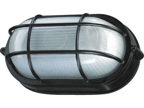 Quorum 1-Light Black White Flush Mount