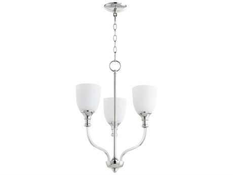 Quorum Richmond 3-Light Polished Nickel Bell Chandelier