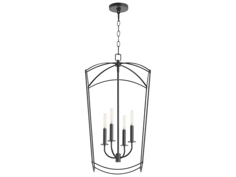 Quorum Mantle 4-Light Matte Black Pendant