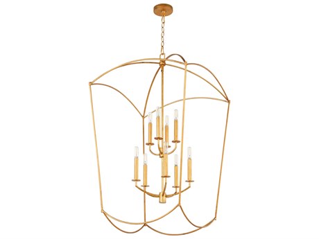 Quorum Mantle 9-Light Gold Leaf Pendant