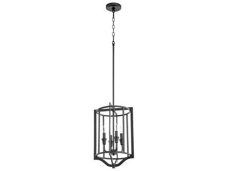 Quorum Marquee 4-Light Noir Black Candelabra Cylinder Chandelier