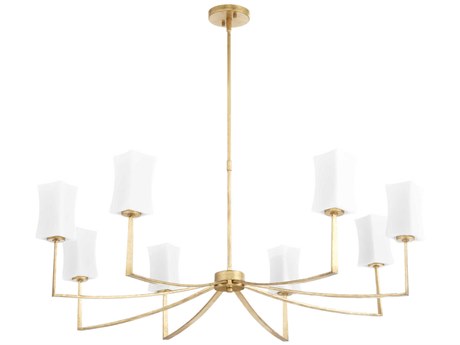 Quorum Ayala 8-Light Gold Leaf Chandelier