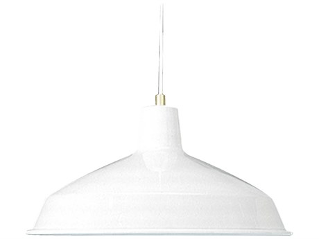 Quorum 1-Light White Bell Pendant