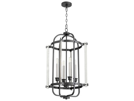 Quorum 4-Light Noir Black Candelabra Chandelier