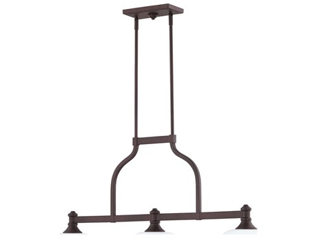 Quorum Richmond 3-Light Oiled Bronze Glass Bell Island Pendant