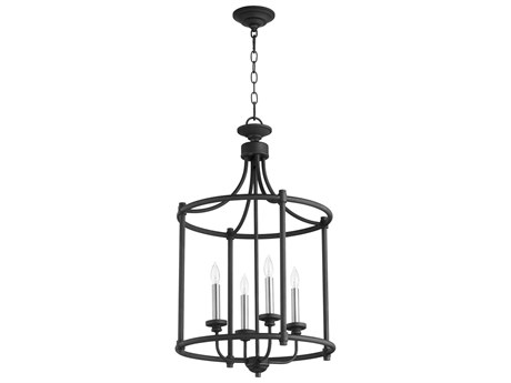 Quorum 4-Light Noir Black Cylinder Pendant