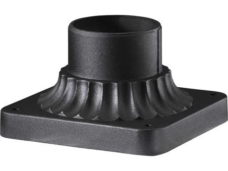 Quorum Textured Black Cast Post Adapter
