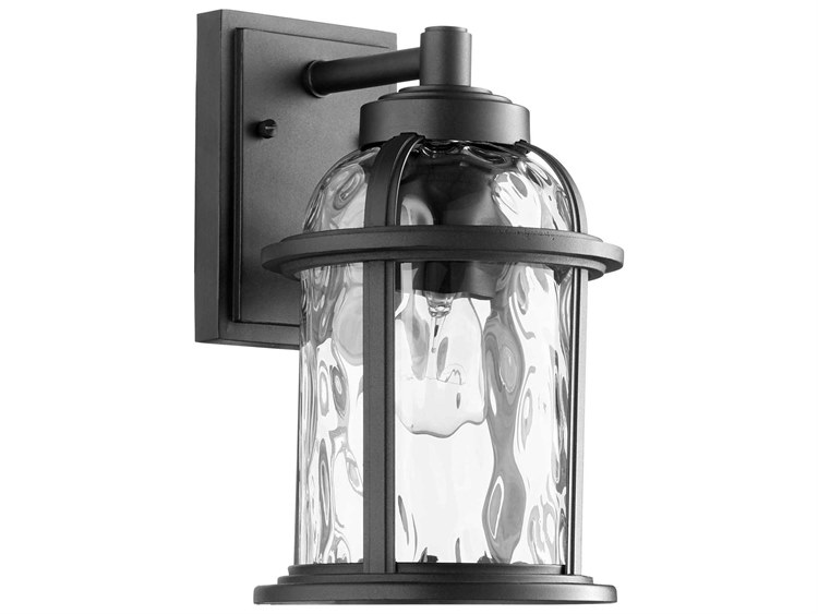 Quorum International Winston Noir With Clear Hammered Glass 7 Wide Quorum International Winston Noir With Clear Hammered Glass 7 Wide Outdoor Wall Light 7760 69