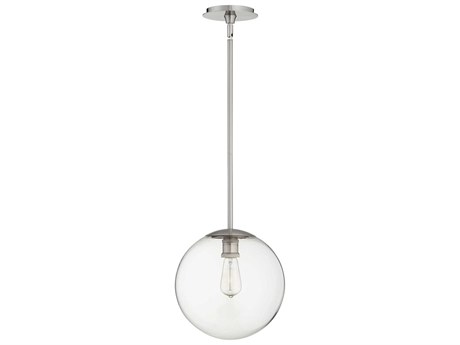 Quorum 1-Light Satin Nickel Glass Globe Mini Pendant