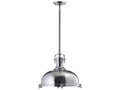 Quorum 1-Light Chrome Dome Geometric Pendant