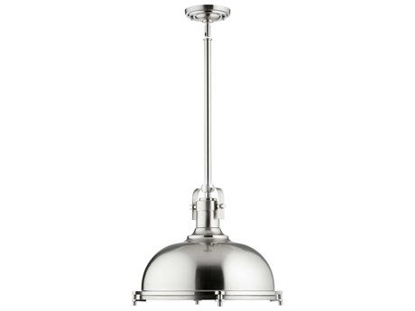 Quorum 1-Light Satin Nickel Dome Pendant