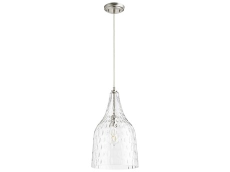 Quorum 1-Light Satin Nickel Bell Mini Pendant