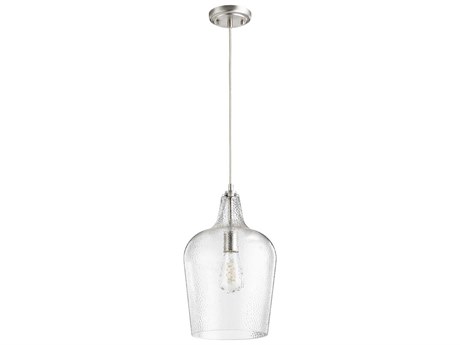 Quorum 1-Light Satin Nickel Bell Mini Pendant
